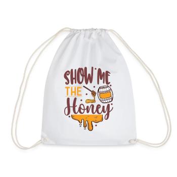 Show Me The Honey - Drawstring Bag - white - Front