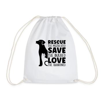 Sauver l’amoureux des animaux maltraités Sauveteur d’animaux - Sac de sport léger - blanc - Devant