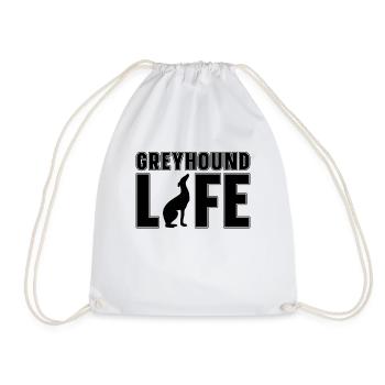 Greyhound Life Pet Rescue Racer Greyhound Racer - Drawstring Bag - white - Front