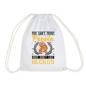 Gecko Cadeau Léopard Gecko - Sac de sport léger - blanc - Devant