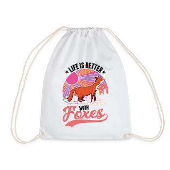 La vie est meilleure avec un renard - Sac de sport léger - blanc - Devant