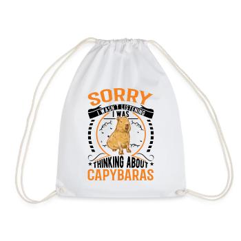 Capybara Gift Capibara - Drawstring Bag - white - Front
