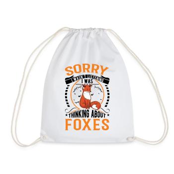 Fuchs Geschenk Rotfuchs - Turnbeutel - Weiß - Vorne