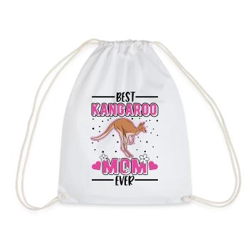 Meilleure maman kangourou de tous les temps Känguru Mama - Sac de sport léger - blanc - Devant
