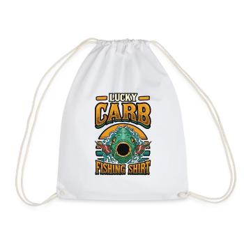 Lucky Carb Fishing - Drawstring Bag - white - Front