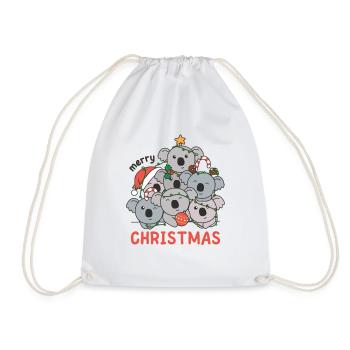 Koala Arbre de Noël Joyeux Noël - Sac de sport léger - blanc - Devant