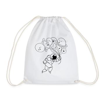 Solar System Planets - Aerospace Funny Astronaut - Drawstring Bag - white - Front