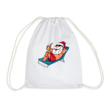 Plage Père Noël - Sac de sport léger - blanc - Devant