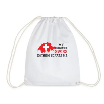 Rien ne me fait peur mari suisse Suisse - Sac de sport léger - blanc - Devant