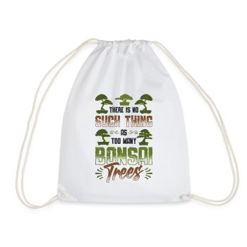 There are not too many bonsai trees. - Drawstring Bag - white - Front