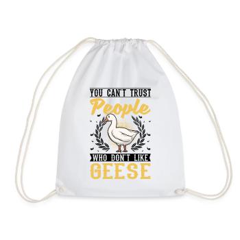 Geese Gift Goose Lovers Goose Breeders - Drawstring Bag - white - Front