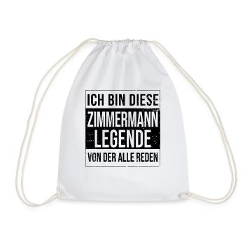 Zimmerer Geburtstag geboren Legende Zimmermann - Turnbeutel - Weiß - Vorne