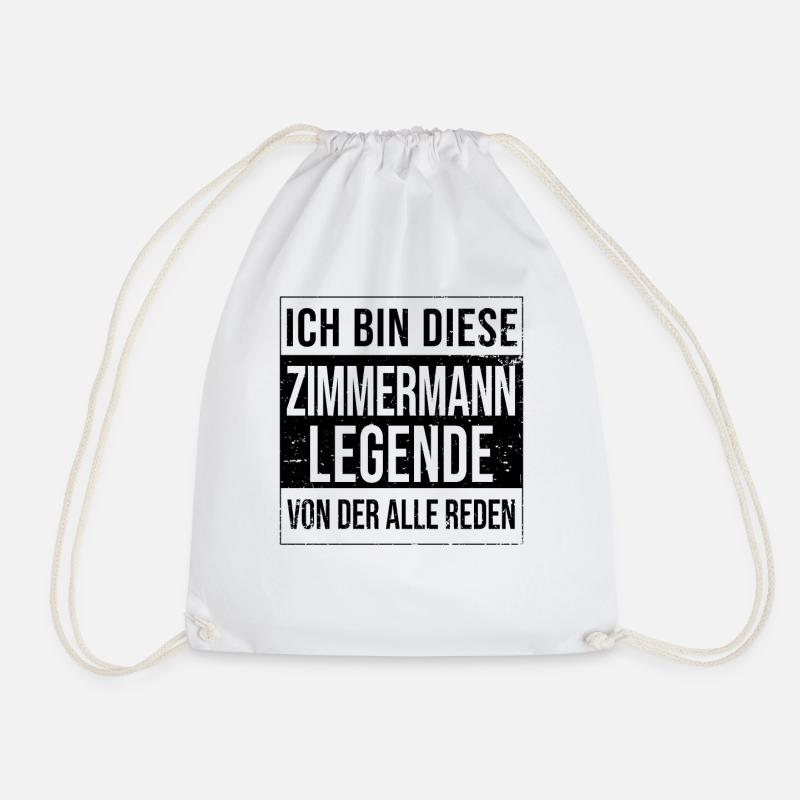 Zimmerer Geburtstag geboren Legende Zimmermann - Turnbeutel - Weiß