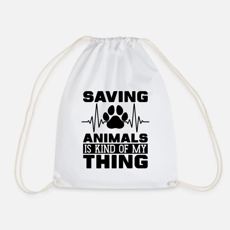 Saving Animals Is Veterinary Vet Tech Veterinarian - Turnbeutel - Weiß