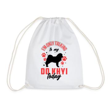 Talk only to Do Khyi Tibetmastiff Tibetan Dane - Drawstring Bag - white - Front