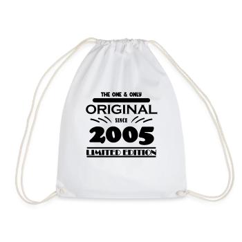 2005 - Year of construction 2005 - Born in 2005 - Drawstring Bag - white - Front