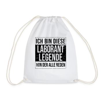 Chemiker Geburtstag geboren Legende Laborant - Turnbeutel - Weiß - Vorne