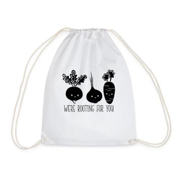 We're Rooting For Vegan Chef Vegetable Vegan Chefs - Drawstring Bag - white - Front