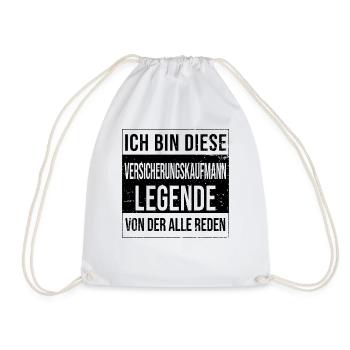 Markler Geburtstag geboren Legende - Turnbeutel - Weiß - Vorne