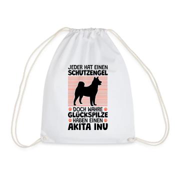 Akita Inu ist mein Schutzengel japanischer Spitz - Turnbeutel - Weiß - Vorne