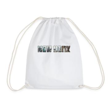 New York - Drawstring Bag - white - Front