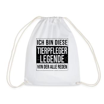 Tierwirt Geburtstag geboren Legende Tierpfleger - Turnbeutel - Weiß - Vorne