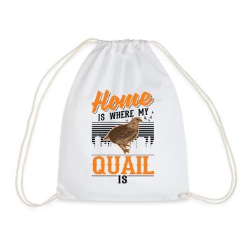 La maison est l’endroit où ma caille est Wachtel - Sac de sport léger - blanc - Devant