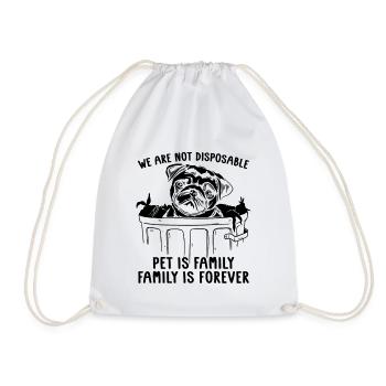 Nous ne sommes pas des animaux abandonnés Homeless Animal Lover - Sac de sport léger - blanc - Devant