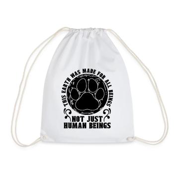 This Earth Is Made Abandoned Rescue Animal Lover - Drawstring Bag - white - Front