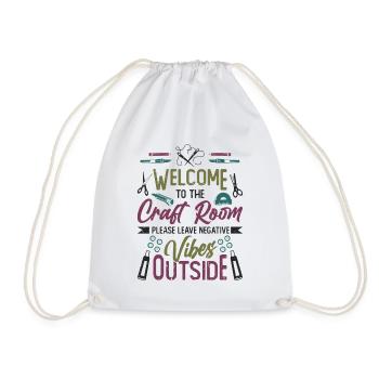 Salles d’artisanat, artistes, artisans, fil, crochet. - Sac de sport léger - blanc - Devant