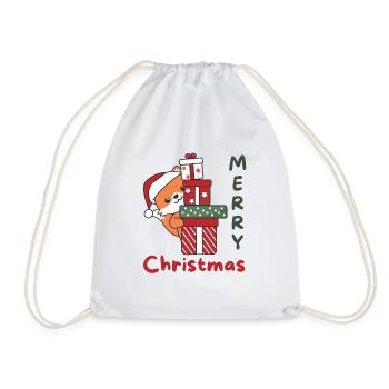 Renard cadeau de Noël animaux d’hiver renard - Sac de sport léger - blanc - Devant