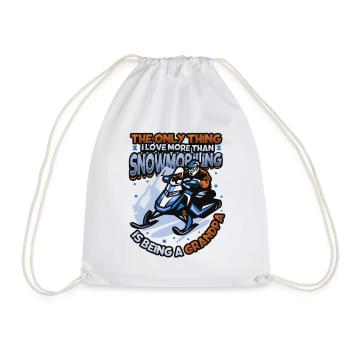 Motoneige Grand-père Motoneige - Sac de sport léger - blanc - Devant