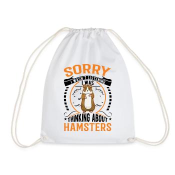 Hamster Hamsterrad Goldhamster Hamster - Turnbeutel - Weiß - Vorne