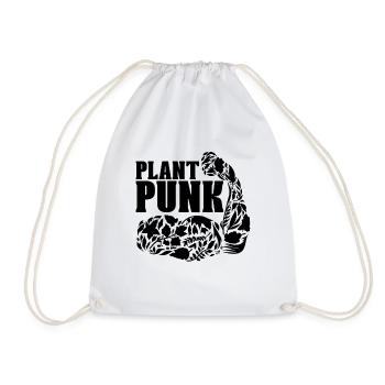 Plant Punk Vegan Diet Amateur de régime végétalien à base de plantes - Sac de sport léger - blanc - Devant