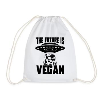 The Future Is Vegan Diet Meatless Vegan Diet Lover - Drawstring Bag - white - Front