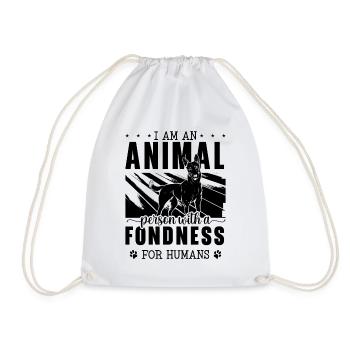 I Am An Animal Person Adopt Foster Animal Worker - Turnbeutel - Weiß - Vorne