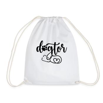 Dogtor Vétérinaire Vétérinaire Tech Pet Doctor Vétérinaire - Sac de sport léger - blanc - Devant