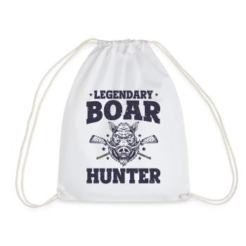 Légendaire Boar Hunter Hog Pig Vintage Funny Boar - Sac de sport léger - blanc - Devant