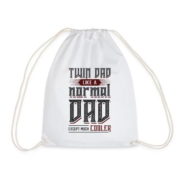 Twin Dad, Wie Ein Normaler Vater, Nur Viel Cooler - Turnbeutel - Weiß - Vorne