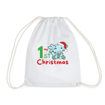 Axolotl Weihnachten Axolotls mon 1er Noël - Sac de sport léger - blanc - Devant