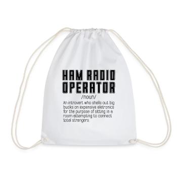 Opérateur radio amateur Une tour radio introvertie de l’OMS - Sac de sport léger - blanc - Devant