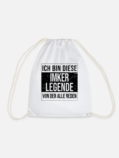 Bienen-Honig-Imkerei Geburtstag geboren Legende - Turnbeutel - Weiß