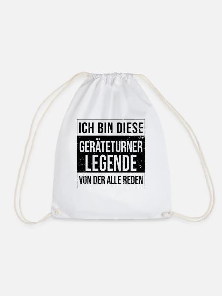 Kunstturnen Bodenturner Geburtstag Legende - Turnbeutel - Weiß