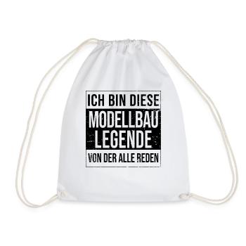 Modellbauer Geburtstag geboren Legende Modellbau - Turnbeutel - Weiß - Vorne