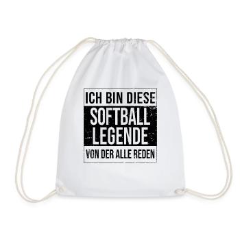 Softball-Spiel Baseball-Spieler geborene Legende - Turnbeutel - Weiß - Vorne