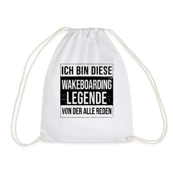 Wakeboarder Board Geburtstag geboren Legende - Turnbeutel - Weiß - Vorne