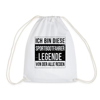 Sportboote Yachting geborene Legende - Turnbeutel - Weiß - Vorne