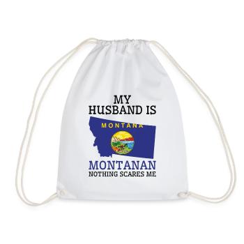 Nichts macht mir Angst Montanan Husband Montana - Turnbeutel - Weiß - Vorne