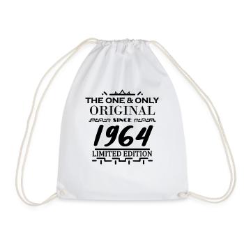1964 - Year of construction 1964 - Born 1964 - Drawstring Bag - white - Front