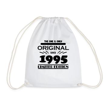 1995 - Year of construction 1995 - Born 1995 - Drawstring Bag - white - Front